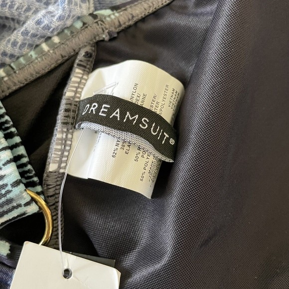 Dreamsuit Miraclesuits One Piece Swimsuit Cross Ruched Metallics Black Size 18W - Picture 7 of 8